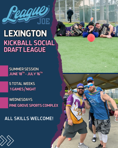 Lexington Kickball Social Draft League Logo